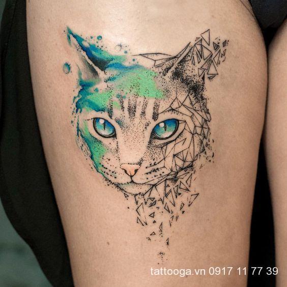 Hình xăm mèo thần tài thịnh hành và được nhiều người yêu thích với ý nghĩa  may mắn và giàu sang  Hình xăm nghệ thuật Lucky Tattoo