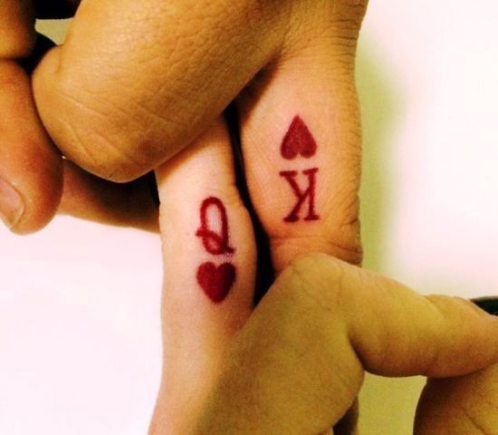 King and Queen of Hearts Tattoo