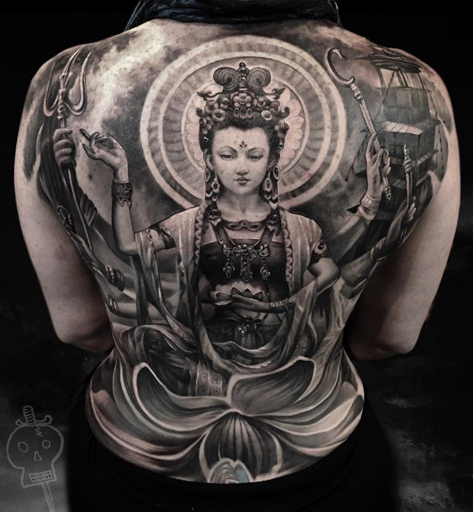 Hình xăm Phật Quang Âm ý nghĩa và đẹp nhất