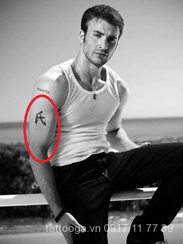 Chris-Evan-Kanji-symbol-tattoo