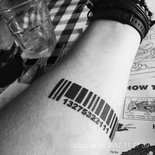Barcode tattoo hình xăm mã vạch hình xăm đẹp hình xăm Hà Nội