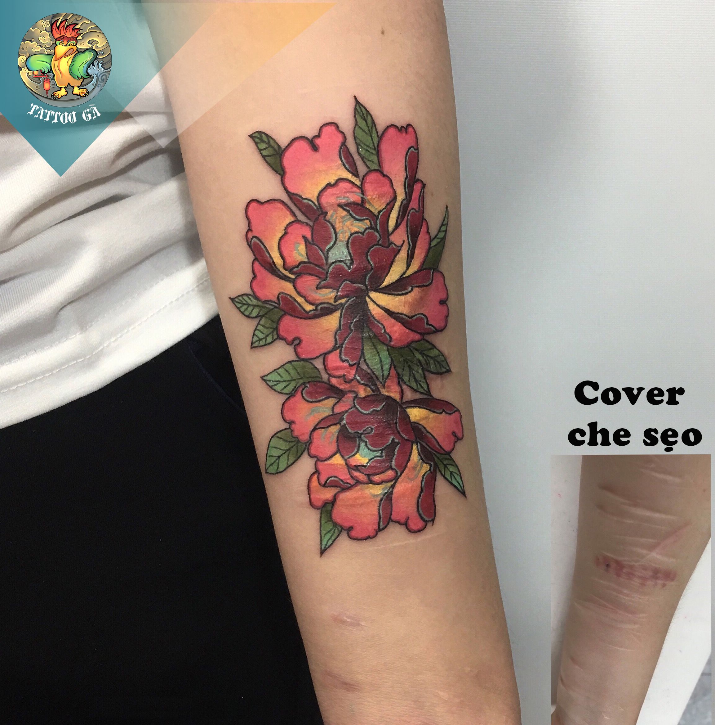 Cover hình xăm cá chép và hoa sen đẹp tại Ken Biên Hoà Tattoo  Biên Hòa  Tattoo